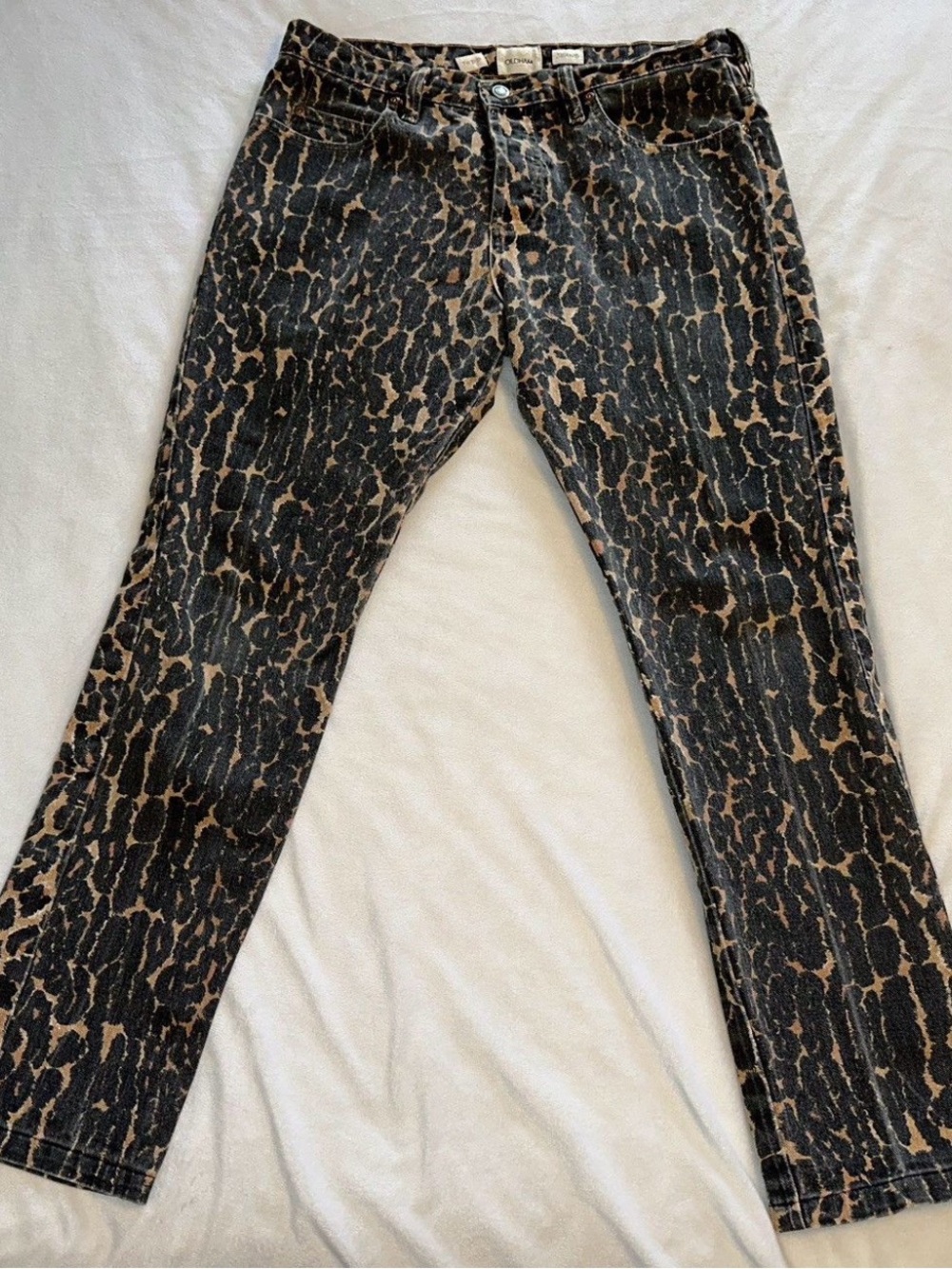 Todd Oldham leopard print jeans
